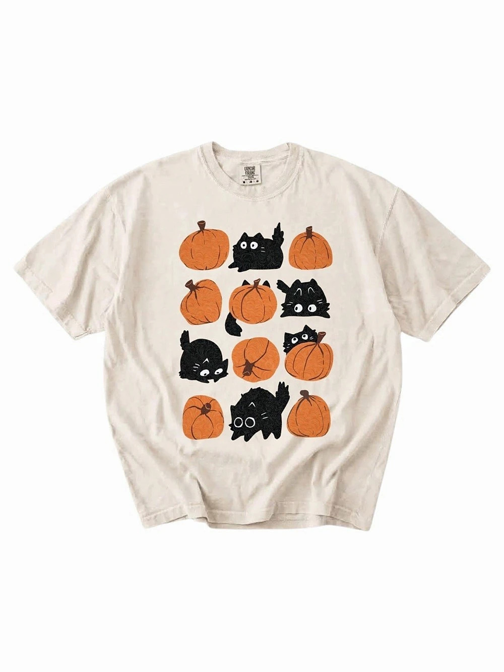 Comfort Colors Cat & Pumpkin Graphic Tee